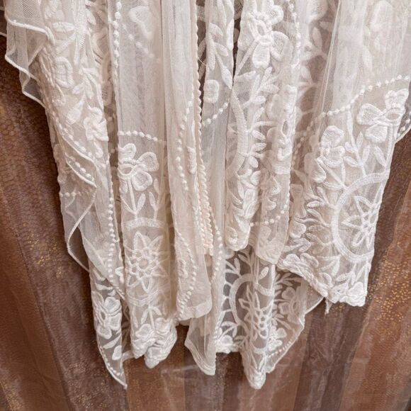 Torrid Ivory Lace Ruana Boho Crochet Sheer Kimono One Size - Picture 3 of 12